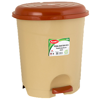 Відро для сміття з педаллю Planet №4 22 л бежеве