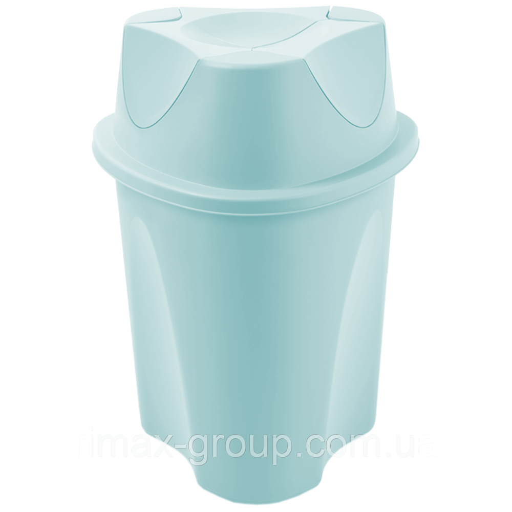 Відро для сміття Planet Twist 15 л сіро-блакитне, фото 1