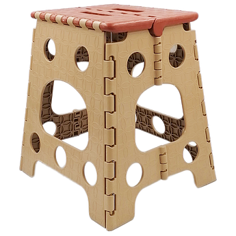 Табурет розкладний Planet 36 см коричнево-бежевий