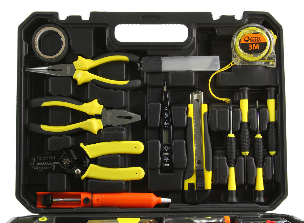 Качественный набор инструментов для дома и авто Ripper M58281 34 эл, Наборы инструментов в чемодане - фото 8 - id-p2038404818