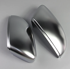 Накладки на дзеркала VW (Фольцваген) Passat (B7, CC, NMS), Jetta 6 - Сріблястий "Полірований Алюміній"