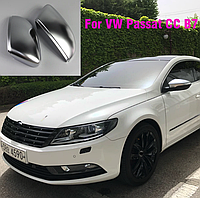 Накладки на зеркала VW (Фольцваген) Passat (B7, CC, NMS) , Jetta 6 - Серебристые "Полированный Алюминий"