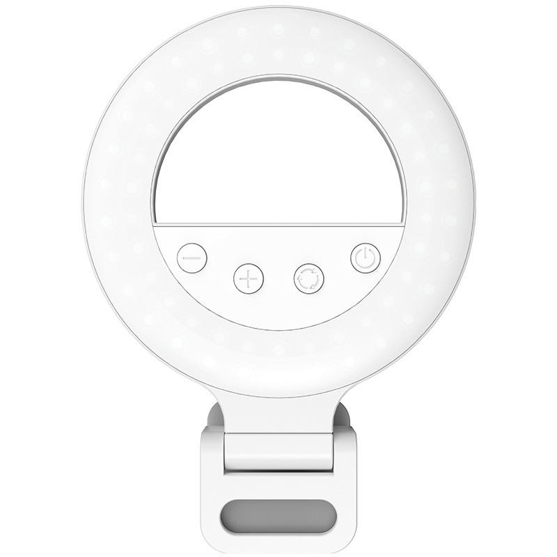 Кільцева лампа для селфі на смартфон, LED лампа з кліпсою JOPREE