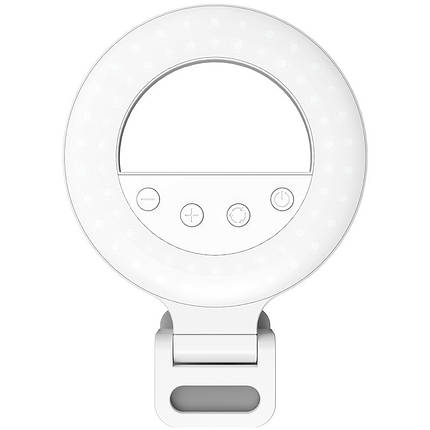 Кільцева лампа для селфі на смартфон, LED лампа з кліпсою JOPREE, фото 1