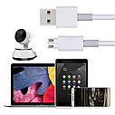 Кабель USB - micro USB для зарядки та живлення 7 м Білий ( код: USB-micro 7m ), фото 3
