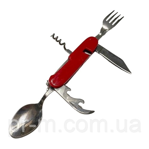 Набір складаних столових приборів 6 в 1 туристичний 706H (12 шт/уп)