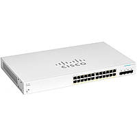 Комутатор Cisco CBS220 Smart 24-port GE, Full PoE, 4x1G SFP (CBS220-24FP-4G-EU)