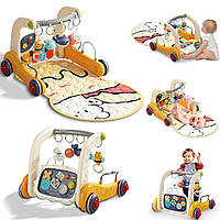 Музичний килимок - ходунки 3в1 (брязкальця-підвіски, піаніно, мелодії) 6658