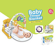 Килимок розвиваючий музичний (музична панель, підсвічування, звуки, мелодії, 5 підвісок) 6656, фото 3