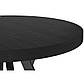 Великий круглий розсувний обідній стіл Domingo 100-250 см чорний на металевих ніжках у зал, фото 4