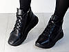 Кросівки зимові шкіряні жіночі високі чорні, фото 5