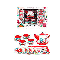 Детский набор посуды чайный сервиз 15 предметов 966-A6