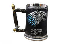 Кружка Чашка Бокал Игра Престолов Winter is Coming Stark Targaryen 3D Дом Старк