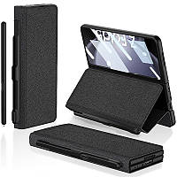 Шкіряний чохол-книжка GKK Leather Wallet with slot pen для Samsung Galaxy Z Fold5 Black