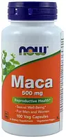 Натуральная добавка Now Foods Maca Перуанская Мака 500 мг 100 гелевых капсул