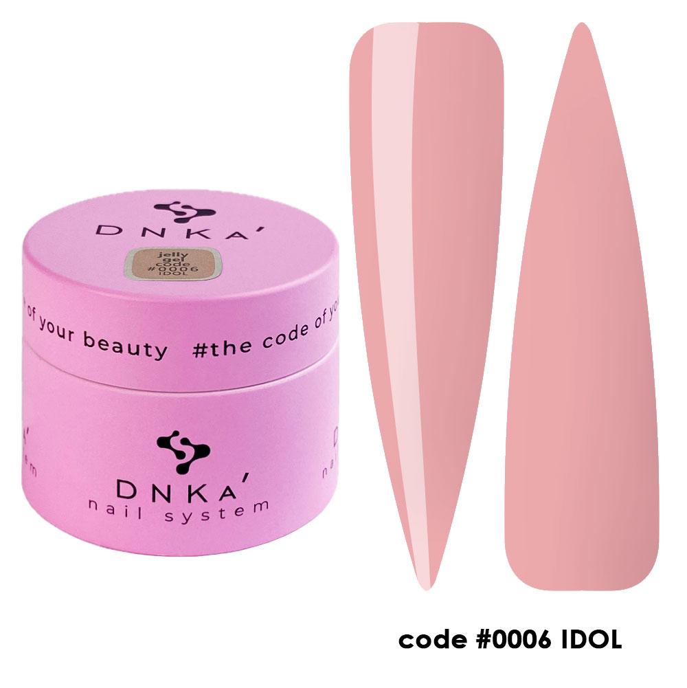 Гель для нарощування та моделювання нігтів DNKa' Jelly Gel 06 Idol, 15мл
