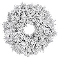 Венок 45 см декоративный Dinsmore Frosted белый со снегом