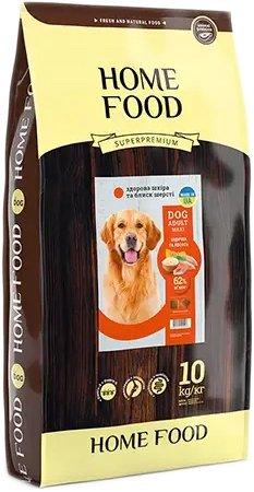 Повнораціоний сухий корм для дорослих собак великих порід Home Food Dog Adult Maxi для здорової шкіри та блиску шерсті «Індичка та