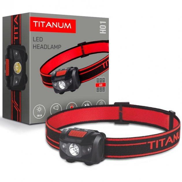 Ліхтарик налобний на батарейках Titanum TLF-H01 100Lm 6500K