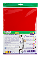 Картон кольоровий двосторонній двоколірний Zibi А4, 10листов - 20 кольорів (ZB.1952)