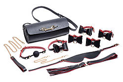 Набір БДСМ з дорожньою сумкою Master Series: Bow — Luxury BDSM Set With Travel Bag, 11 предметів - SO8796