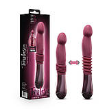 Пульсатор для точки G Blush Temptasia – Trixie Thrusting Dildo – Wine Red, 3 швидкості - SO8835, фото 7