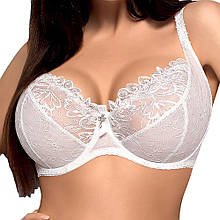 Білий мереживний бюстгальтер Gorsenia Madame м'який на кісточках 75D