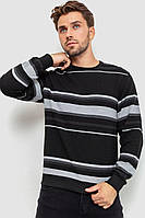 Пуловер мужской, цвет черно-серый, 235R21783