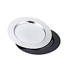 Тарілка з нержавіючої сталі 33 см срібний глянець REMY-DECOR блюдо для банкету підставна для фруктів, фото 3