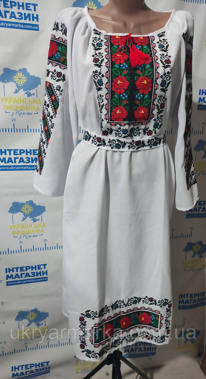 плаття вишиванка - квітучий орнамент