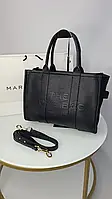 Женская сумка тоут чёрная шоппер Marc Jacobs The Tote Bag Total Black, модные вместительные сумочки