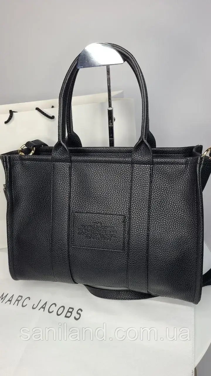 Женская сумка тоут чёрная шоппер Marc Jacobs The Tote Bag Total Black, модные вместительные сумочки - фото 3 - id-p1901700320