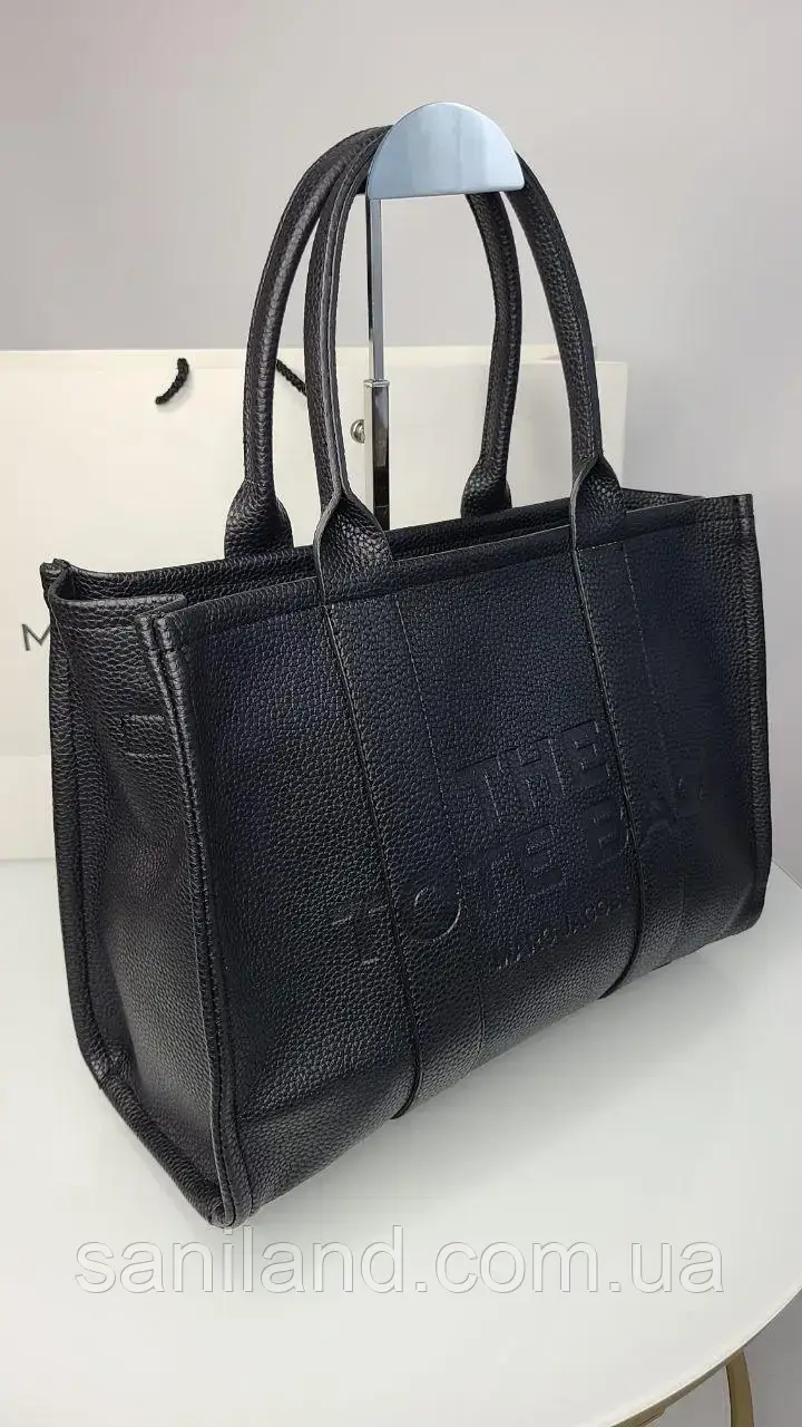 Женская сумка тоут чёрная шоппер Marc Jacobs The Tote Bag Total Black, модные вместительные сумочки - фото 6 - id-p1901700320