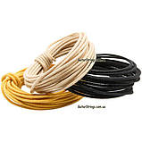 Винтажный кабель для звукоснимателей, в тканевой оплётке White 1m., фото 4