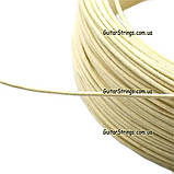 Винтажный кабель для звукоснимателей, в тканевой оплётке White 1m., фото 2