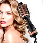 Фен щітка для волосся 2000 Вт, One Step, Золотиста / Фен гребінець-випрямляч, фото 2
