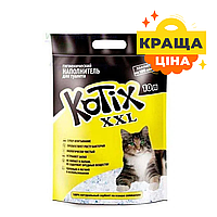 Наполнитель для кошачьего туалета Kotix XXL Силикагелевый впитывающий 4.5 кг (10 л) песок для котов
