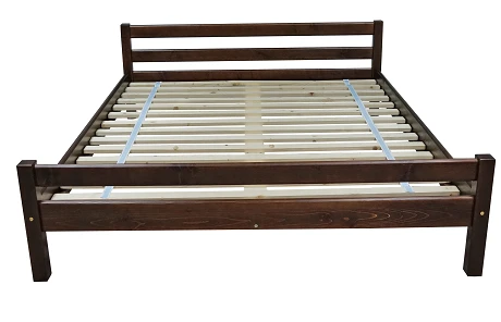 Ліжко двоспальне з масиву вільхи MОНРО Fusion Furniture, колір горіх