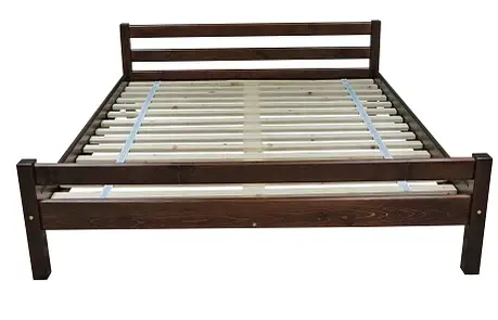 Ліжко двоспальне з масиву вільхи MОНРО Fusion Furniture, колір горіх, фото 1