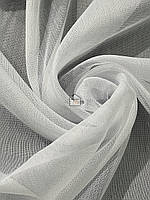 Белая однотонная ткань для гардины тюль «котоновый бамбук», для спальни и в зал