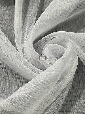 Біла однотонна тканина для гардини тюль «котоновий бамбук», для спальні та в зал