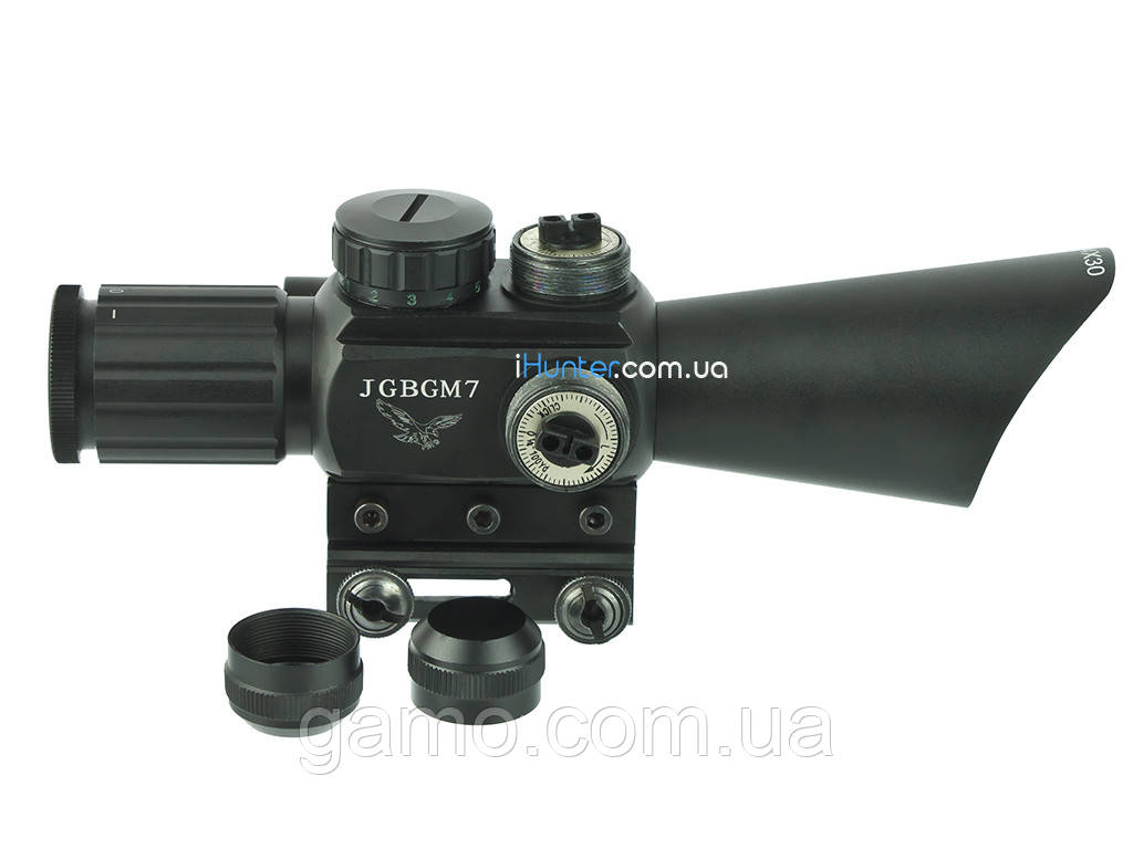 Оптичний Приціл 4x30 з лазерним целеукозателем Accurate M7