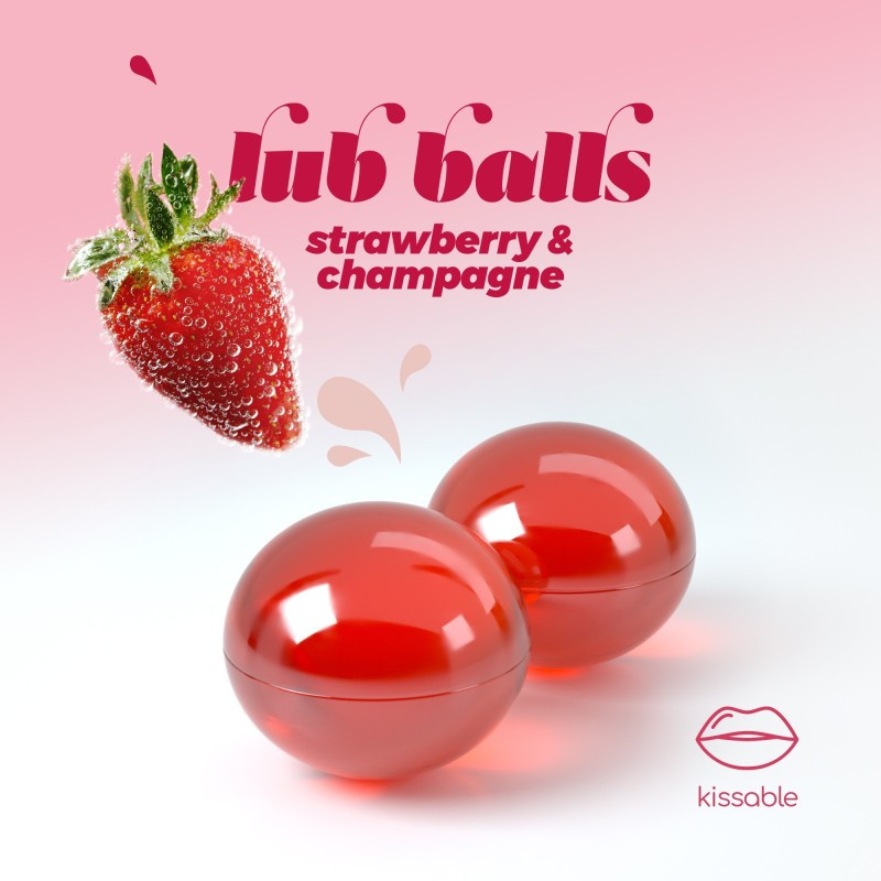 Вибухові кульки зі смаком шампанського із вершками Balls lub strawberry&champagne 18+, фото 1