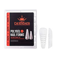 Верхние формы для моделирования ногтей Designer Polygel Nail Forms - Stiletto, 120 шт/уп