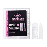 Верхние формы для моделирования ногтей Designer Polygel Nail Forms - Oval, 120 шт/уп