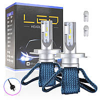 LED лампы "F3-3570" H4 цоколь (50Вт, 6500К, 9-16v, CSP CHIP 10000LM)