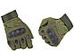 Зимові на флісі повнопалі рукавички Solve із захистом кісточок олива 800100.PeremogaUA, фото 5