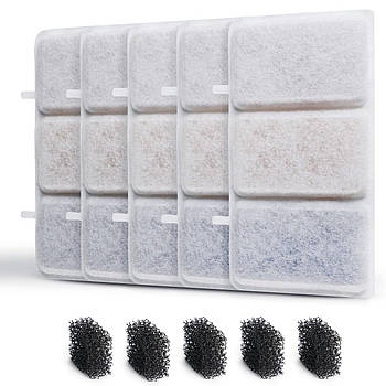 Комплект змінних фільтрів 5 шт для автоматичної поїлки-фонтанчика для кота Petory Pet Water Fountain PF101