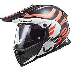 МОТОШОЛОМ ДУАЛСПОРТ LS2 MX436 PIONEER EVO ADVENTURER КОЛІР BLACK WHITE