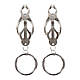 Затискачі-метелики з кільцем Taboom Nipple Play Butterfly Clamps With Ring, сріблясті 18+, фото 3